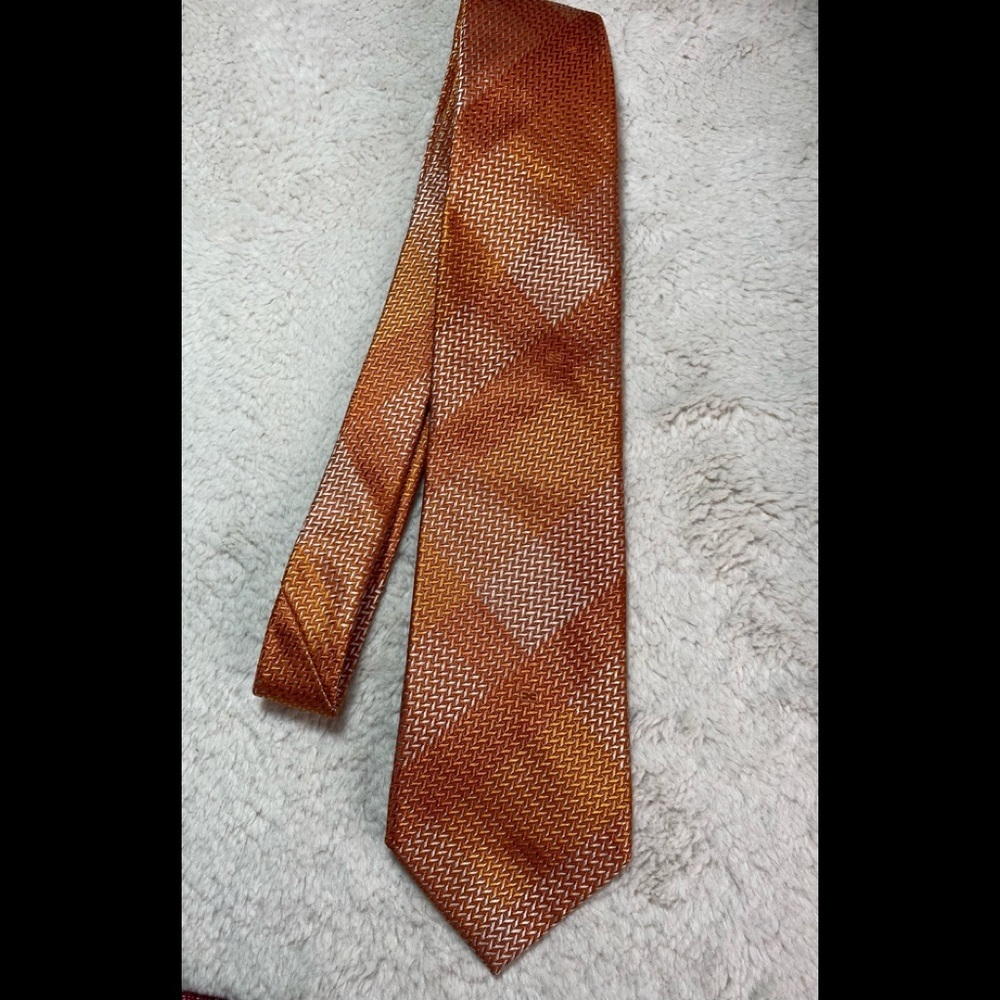 ESCADA neck tie 100% silk autum orange